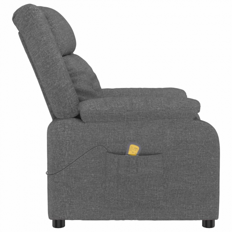 Massagesessel Dunkelgrau Stoff