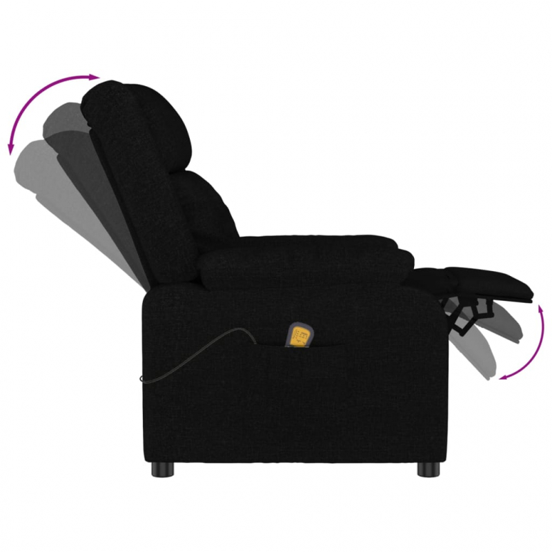 Massagesessel Schwarz Stoff