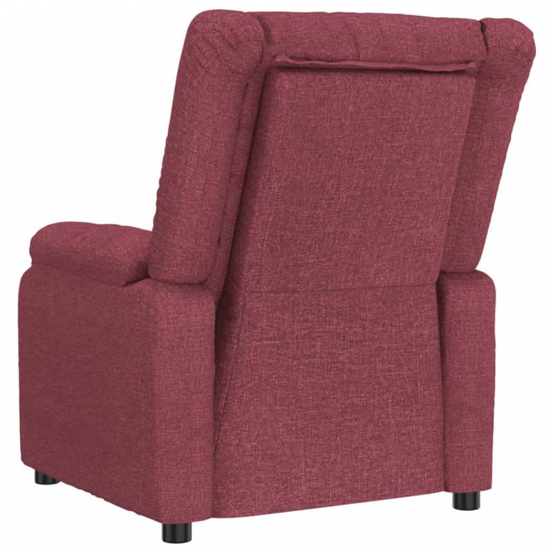 Massagesessel Weinrot Stoff