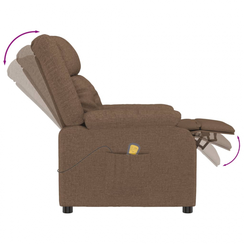 Massagesessel Braun Stoff