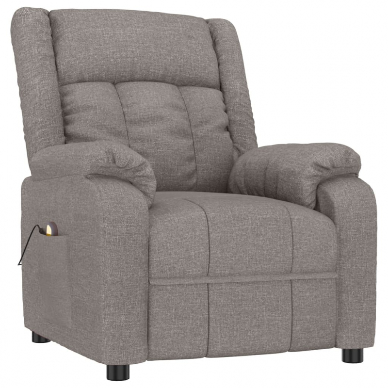 Massagesessel Taupe Stoff