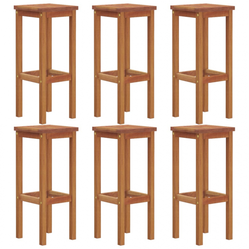 Barhocker 6 Stk. Massivholz Akazie