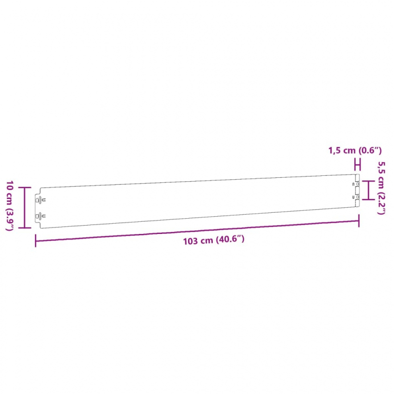Rasenkanten 50 Stk. 10x103 cm Flexibel Cortenstahl