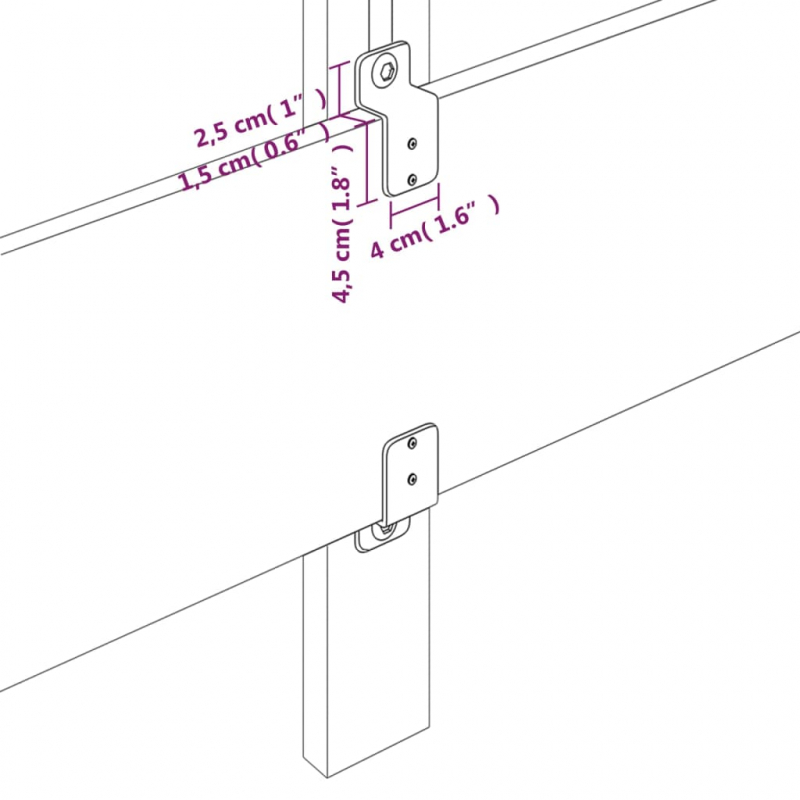 Kopfteil Dunkelbraun 100x5x78/88 cm Stoff