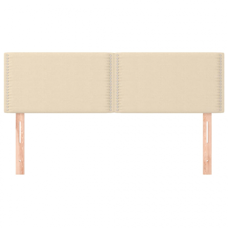 Kopfteile 2 Stk. Creme 72x5x78/88 cm Stoff