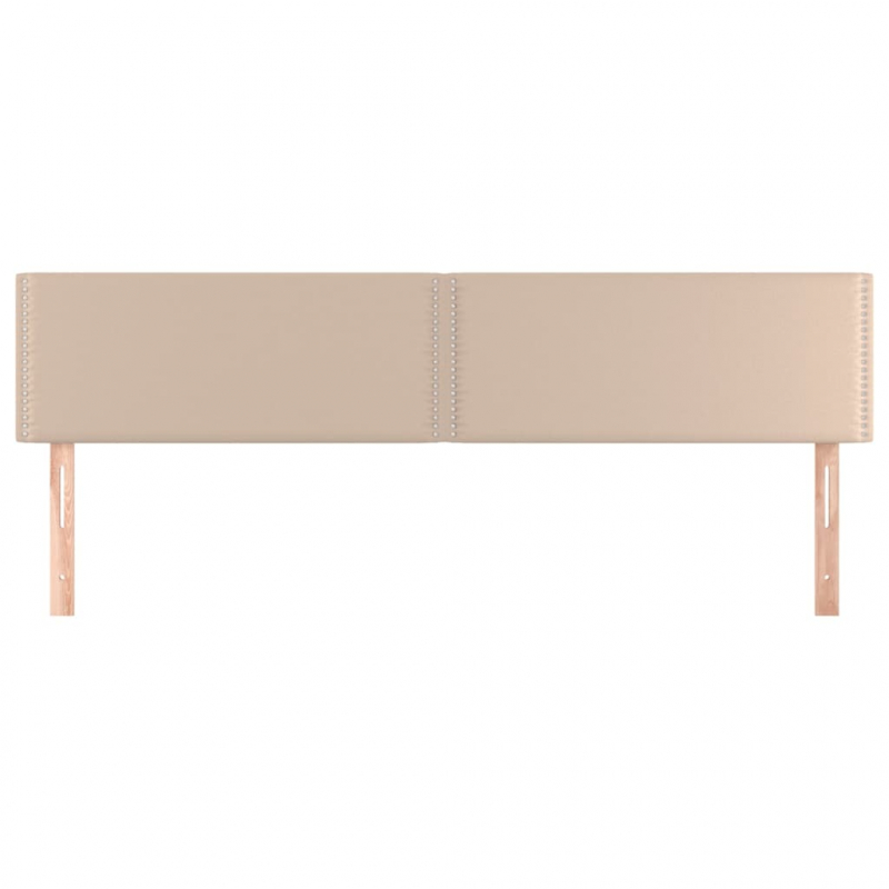 Kopfteile 2 Stk. Cappuccino-Braun 100x5x78/88 cm Kunstleder