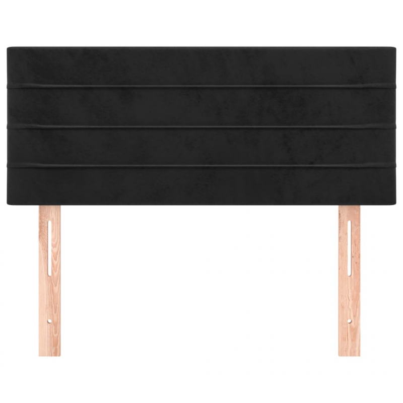 Kopfteil Schwarz 100x5x78/88 cm Samt