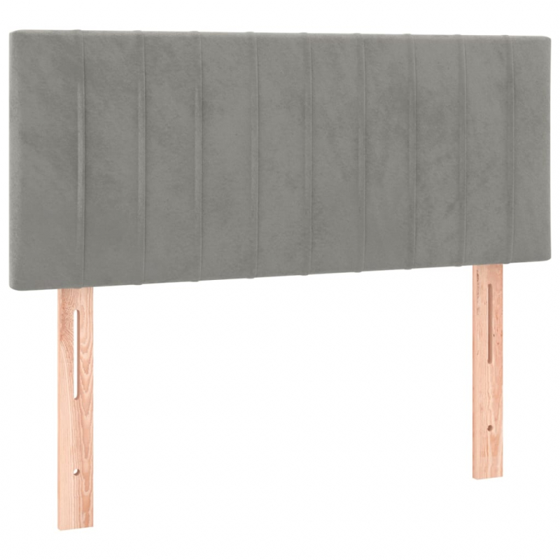 Kopfteil Hellgrau 100x5x78/88 cm Samt