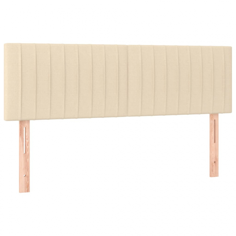 Kopfteile 2 Stk. Creme 72x5x78/88 cm Stoff