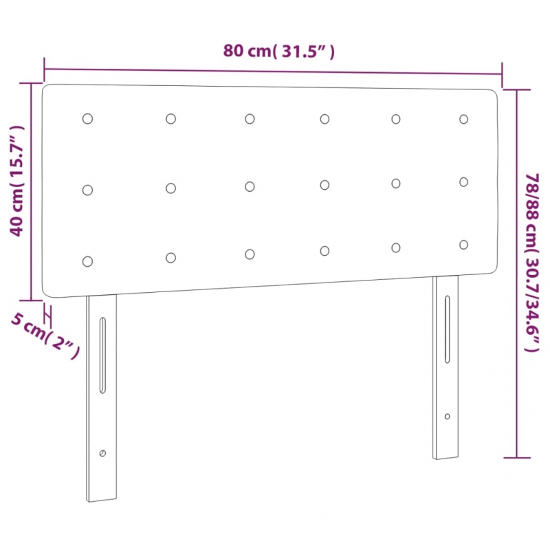 Kopfteil Creme 80x5x78/88 cm Stoff