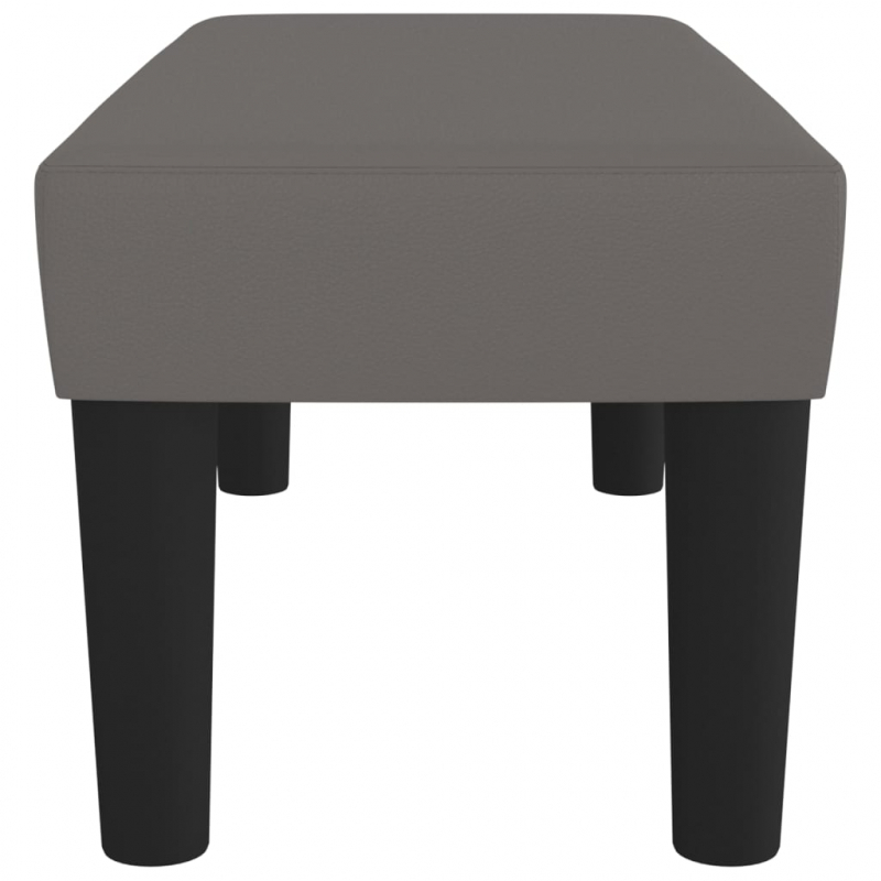Sitzbank Grau 70x30x30 cm Kunstleder