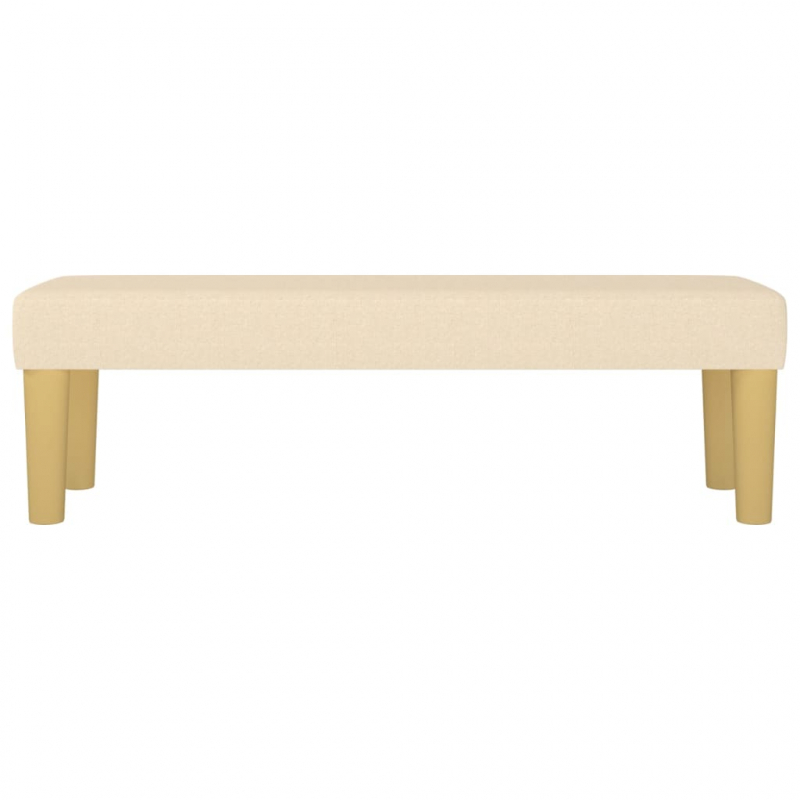 Sitzbank Creme 100x30x30 cm Stoff