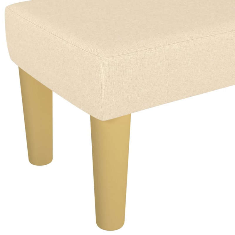 Sitzbank Creme 100x30x30 cm Stoff