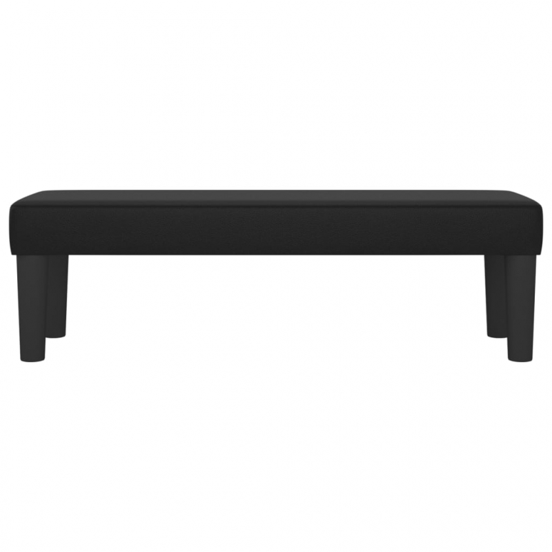 Sitzbank Schwarz 100x30x30 cm Kunstleder