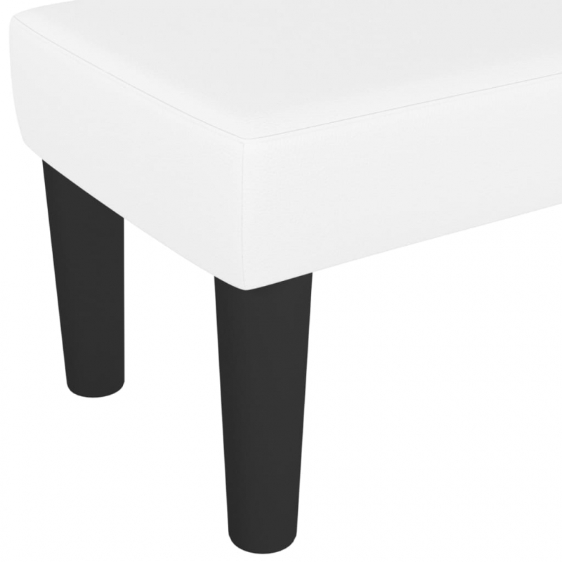 Sitzbank Weiß 100x30x30 cm Kunstleder
