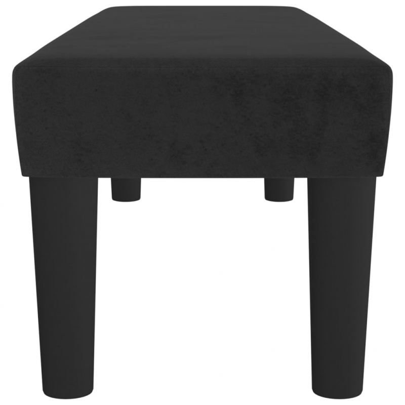 Sitzbank Schwarz 100x30x30 cm Samt