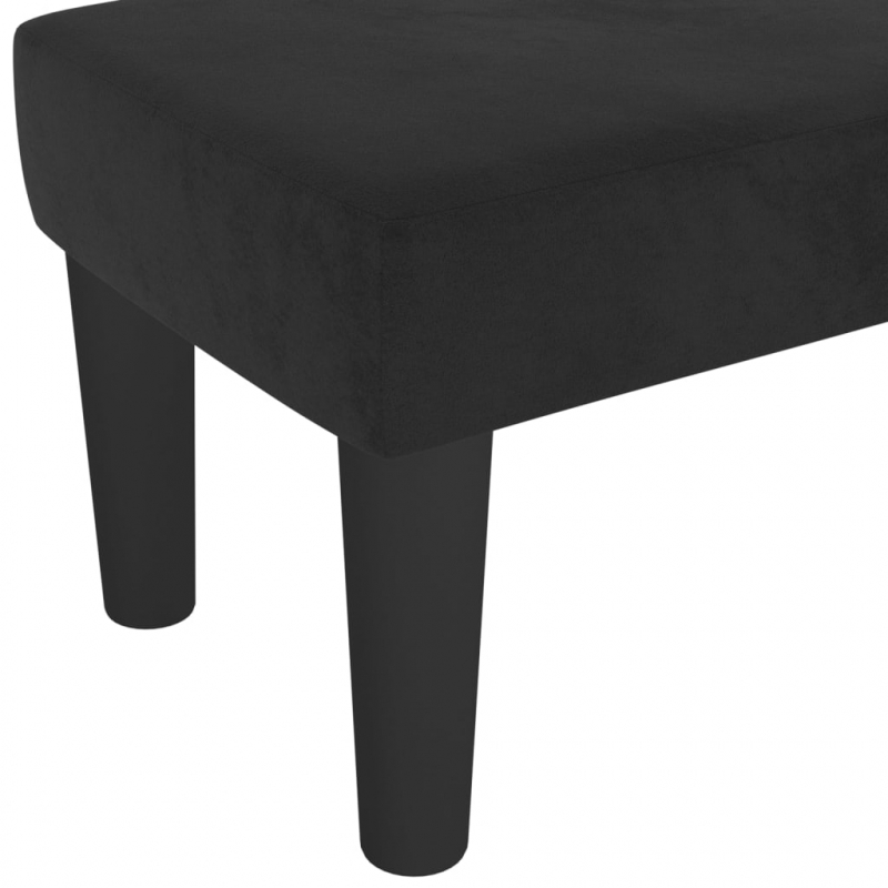 Sitzbank Schwarz 100x30x30 cm Samt