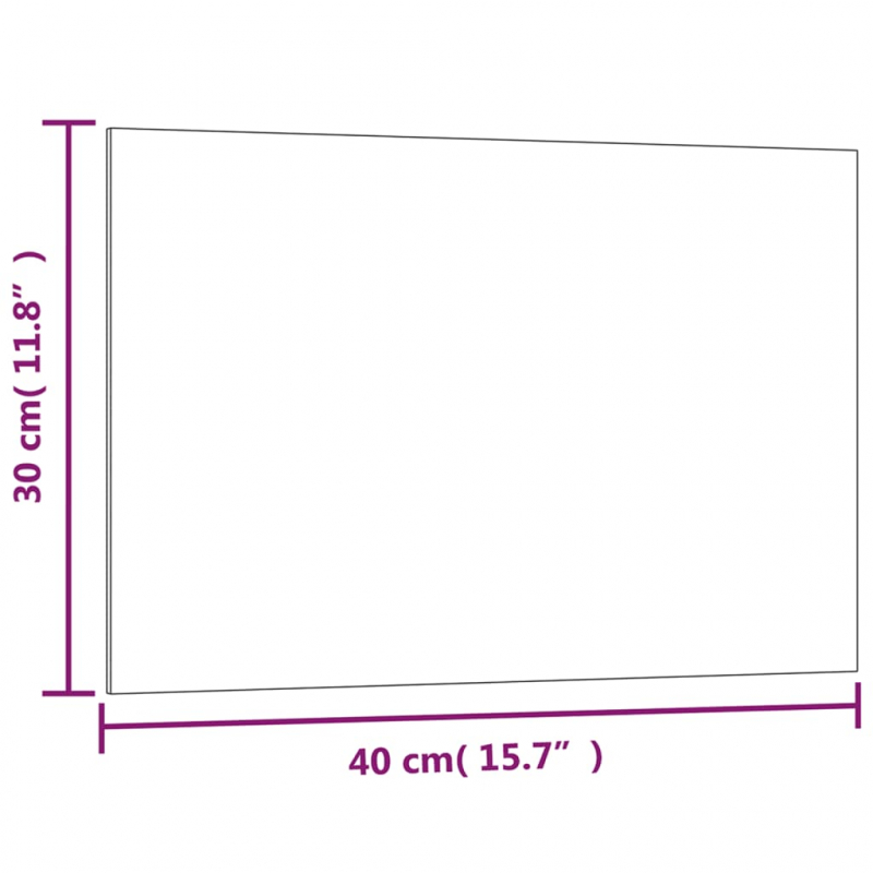 Magnettafel Wandmontage Schwarz 40x30 cm Hartglas