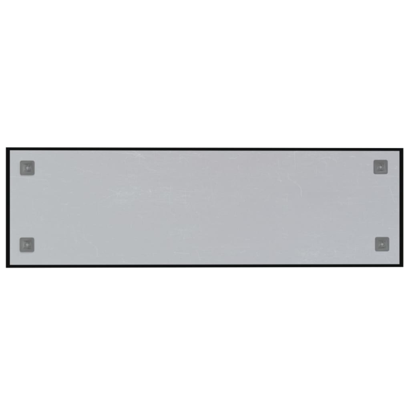 Magnettafel Wandmontage Schwarz 100x30 cm Hartglas
