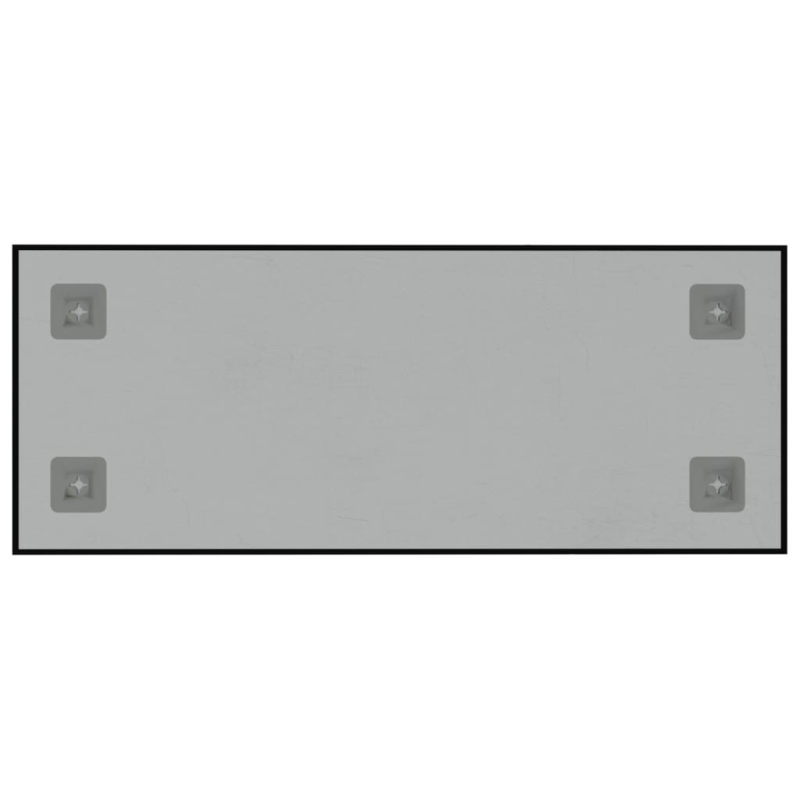 Magnettafel Wandmontage Schwarz 50x20 cm Hartglas