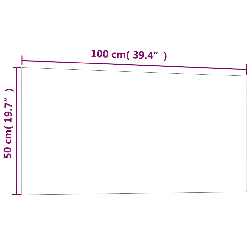 Magnettafel Wandmontage Schwarz 100x50 cm Hartglas