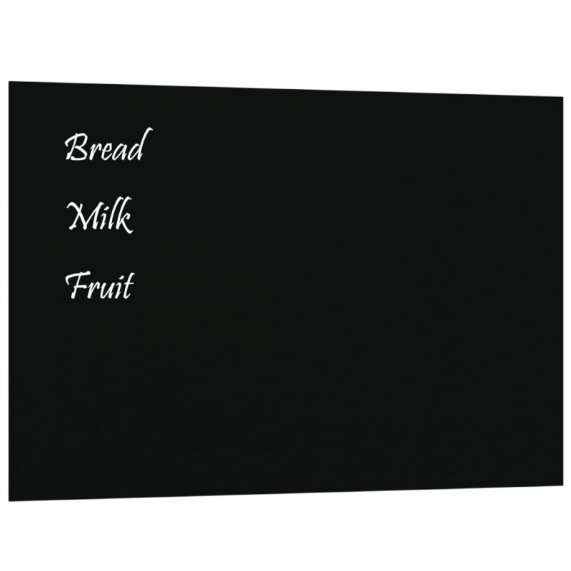 Magnettafel Wandmontage Schwarz 60x40 cm  Hartglas