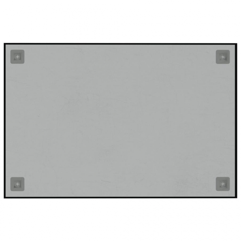 Magnettafel Wandmontage Schwarz 60x40 cm  Hartglas