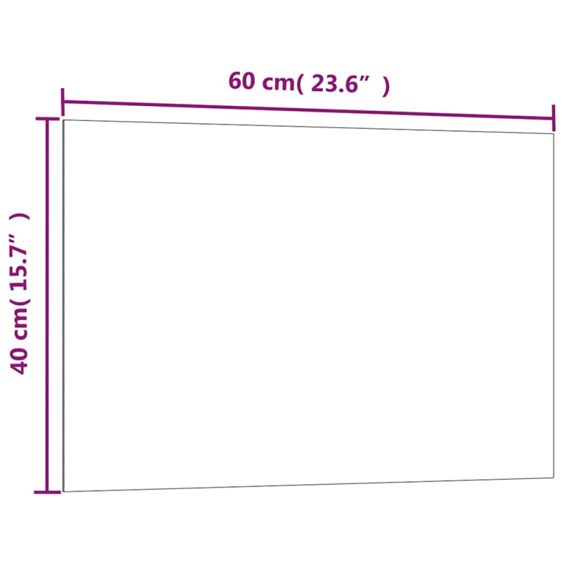 Magnettafel Wandmontage Schwarz 60x40 cm  Hartglas