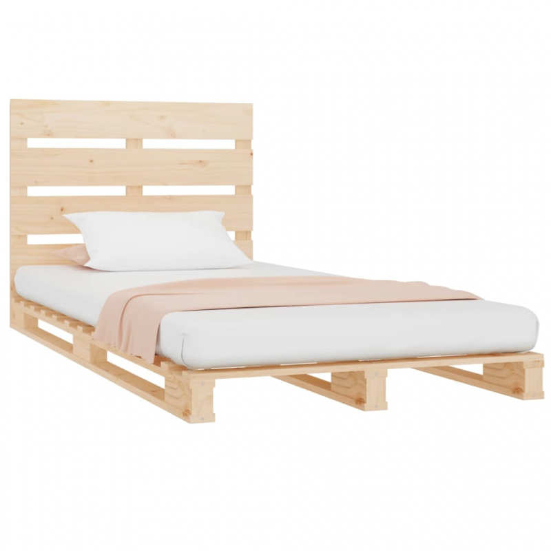 Massivholzbett ohne Matratze 75x190 cm Kiefernholz