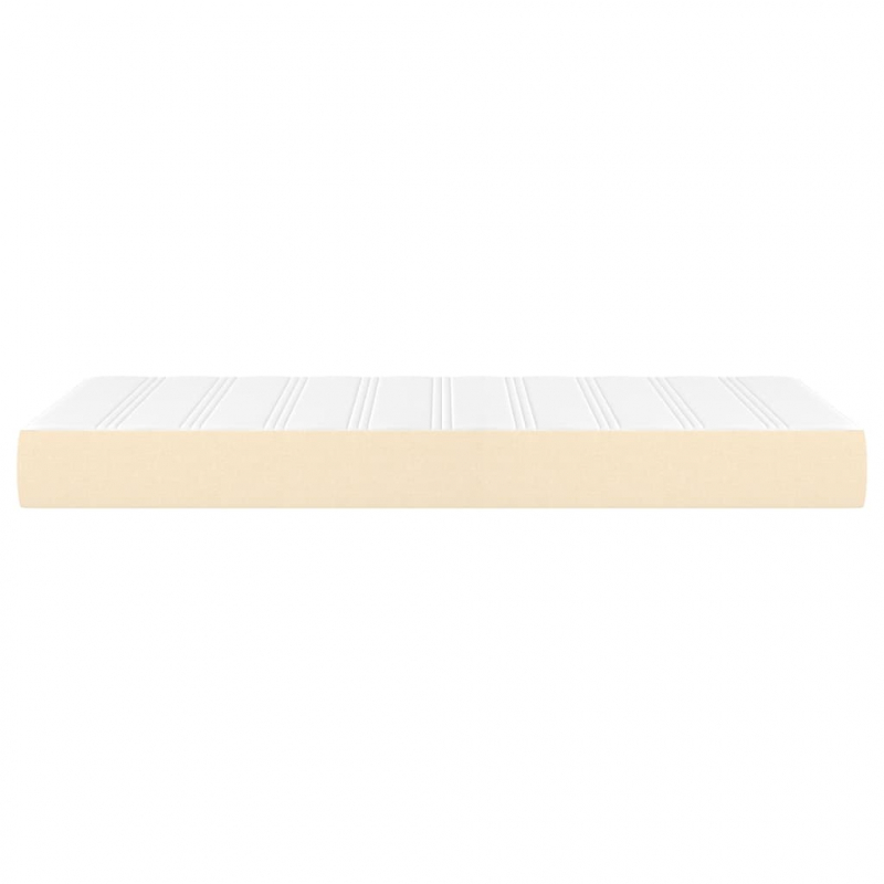 Taschenfederkernmatratze Creme 90x190x20 cm Stoff