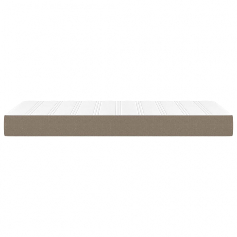 Taschenfederkernmatratze Taupe 90x200x20 cm Stoff