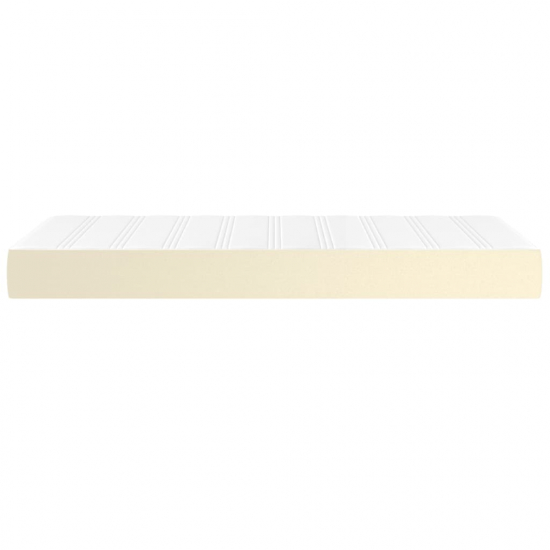Taschenfederkernmatratze Creme 100x200x20 cm Kunstleder