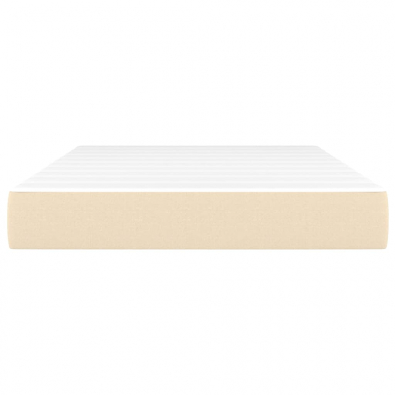 Taschenfederkernmatratze Creme 120x200x20 cm Stoff
