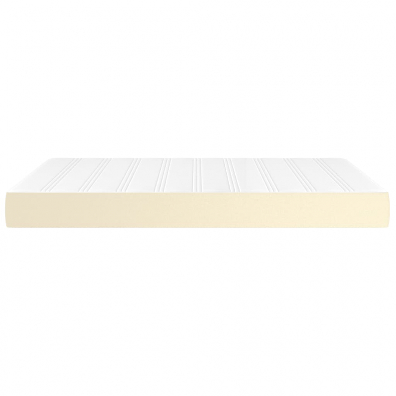 Taschenfederkernmatratze Creme 140x190x20 cm Kunstleder