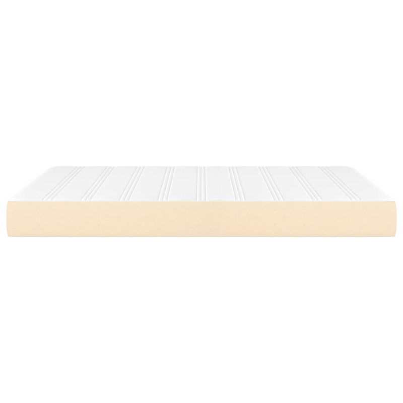 Taschenfederkernmatratze Creme 140x200x20 cm Stoff