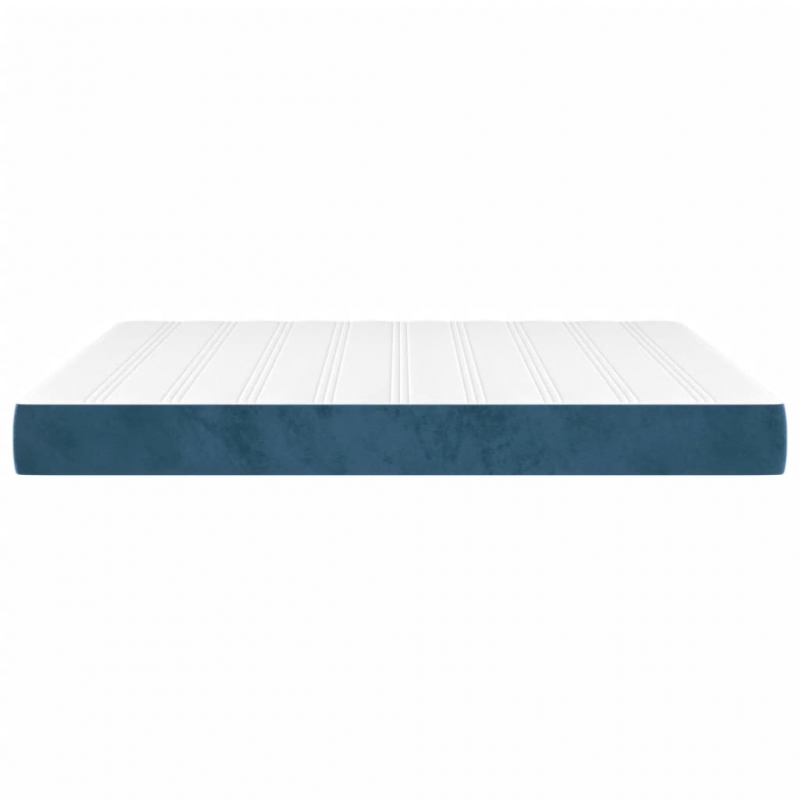 Taschenfederkernmatratze Dunkelblau 160x200x20 cm Samt