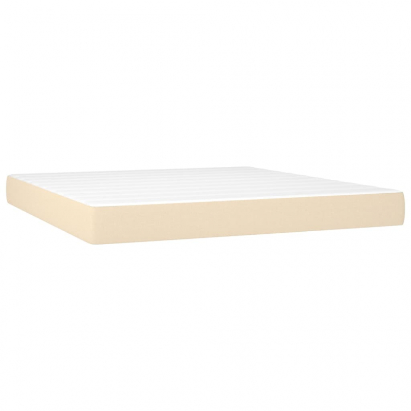 Taschenfederkernmatratze Creme 180x200x20 cm Stoff