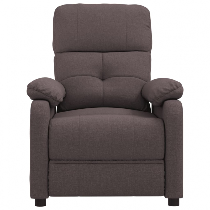 Massagesessel Dunkelbraun Stoff