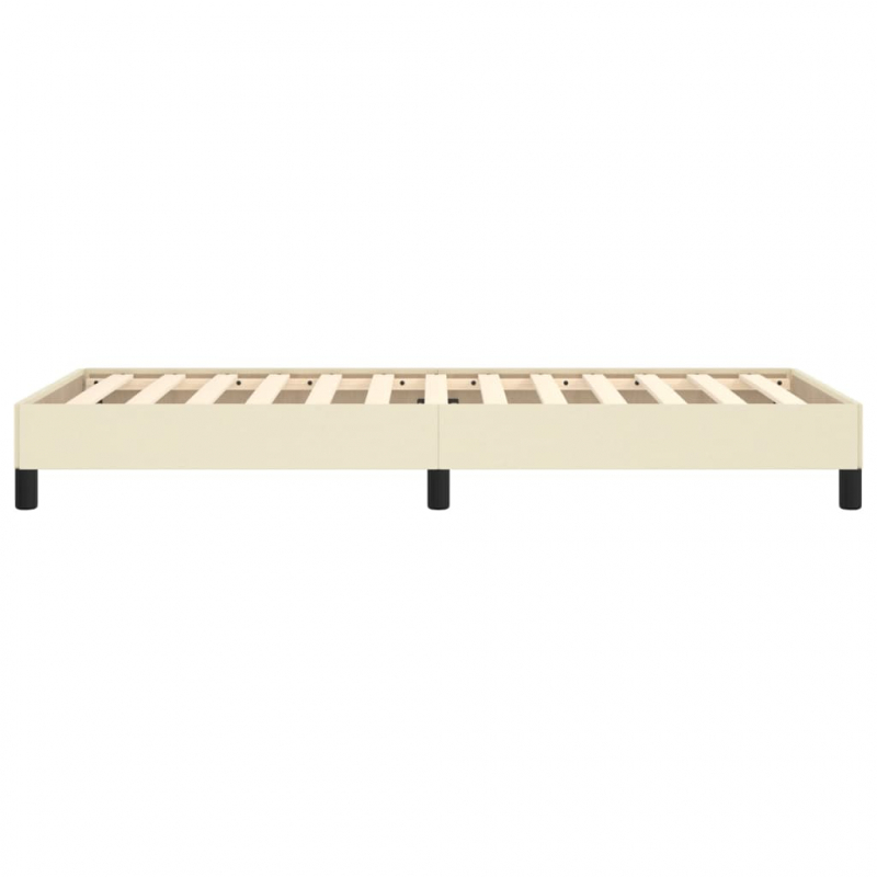 Bettgestell Creme 90x190 cm Kunstleder