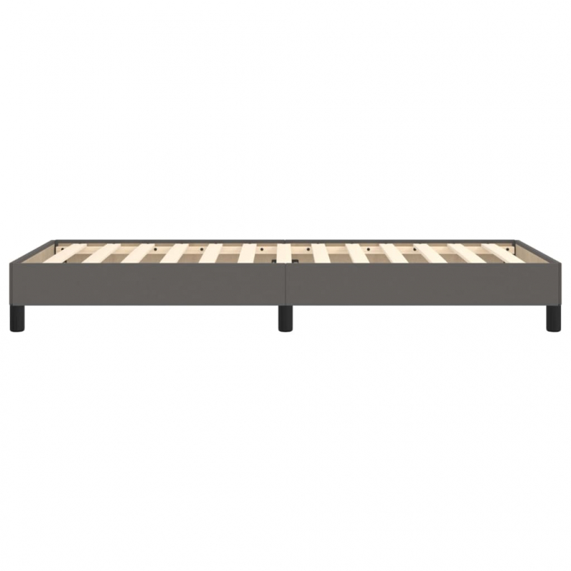 Bettgestell Grau 90x190 cm Kunstleder