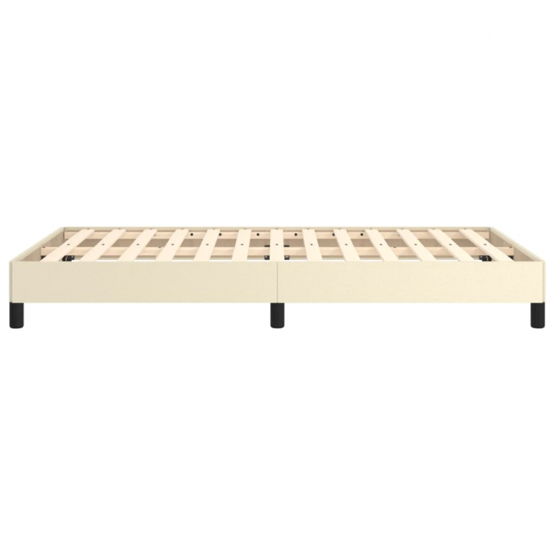 Bettgestell Creme 120x200 cm Kunstleder