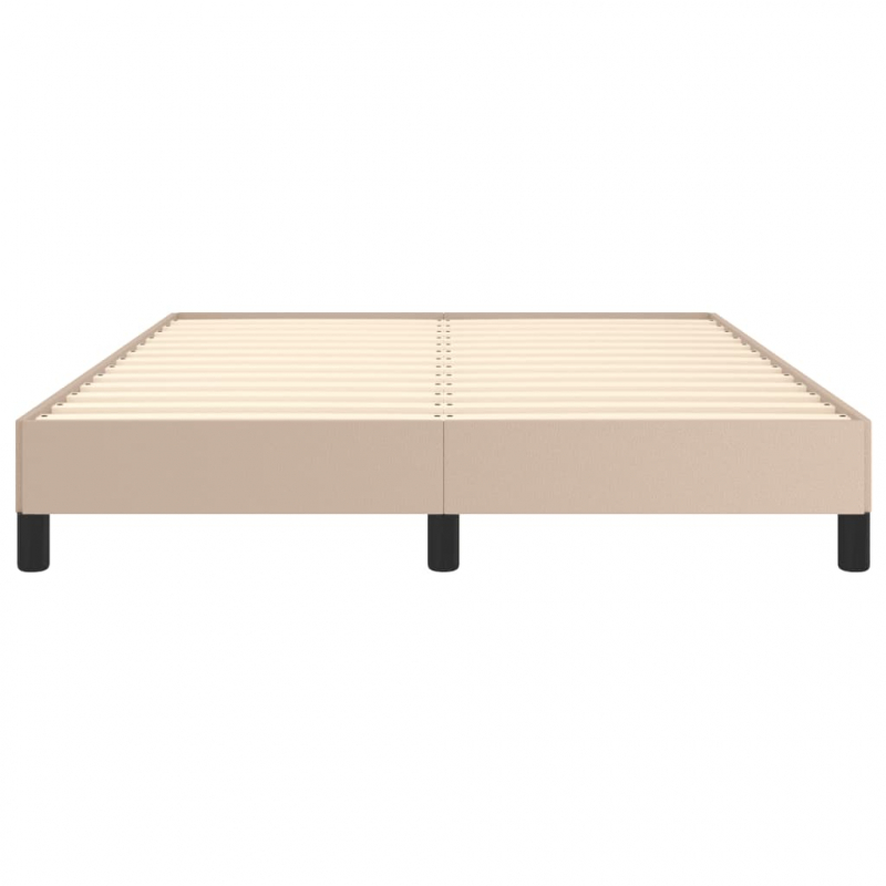 Bettgestell Cappuccino-Braun 140x190 cm Kunstleder