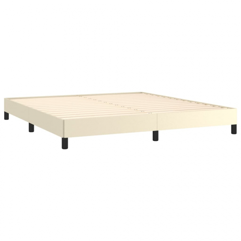 Bettgestell Creme 180x200 cm Kunstleder