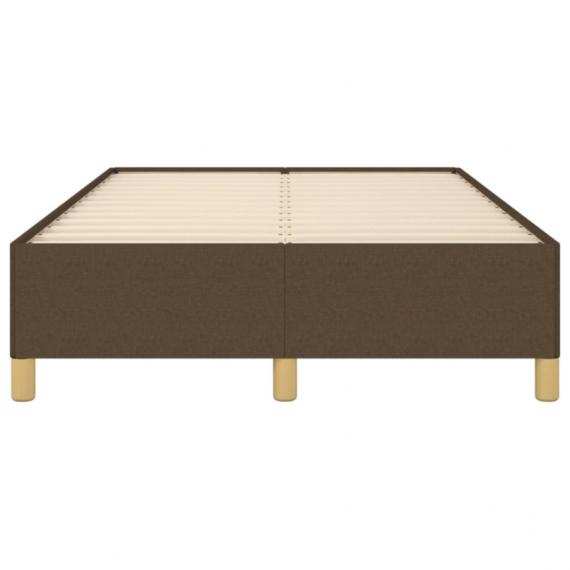 Bettgestell ohne Matratze Dunkelbraun 120x200 cm Stoff