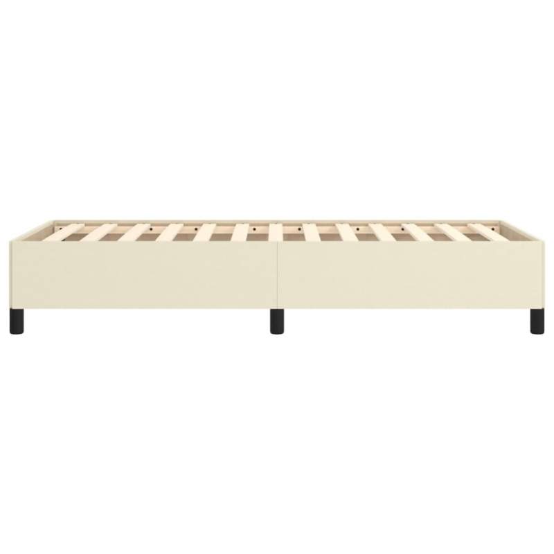 Bettgestell Creme 80x200 cm Kunstleder