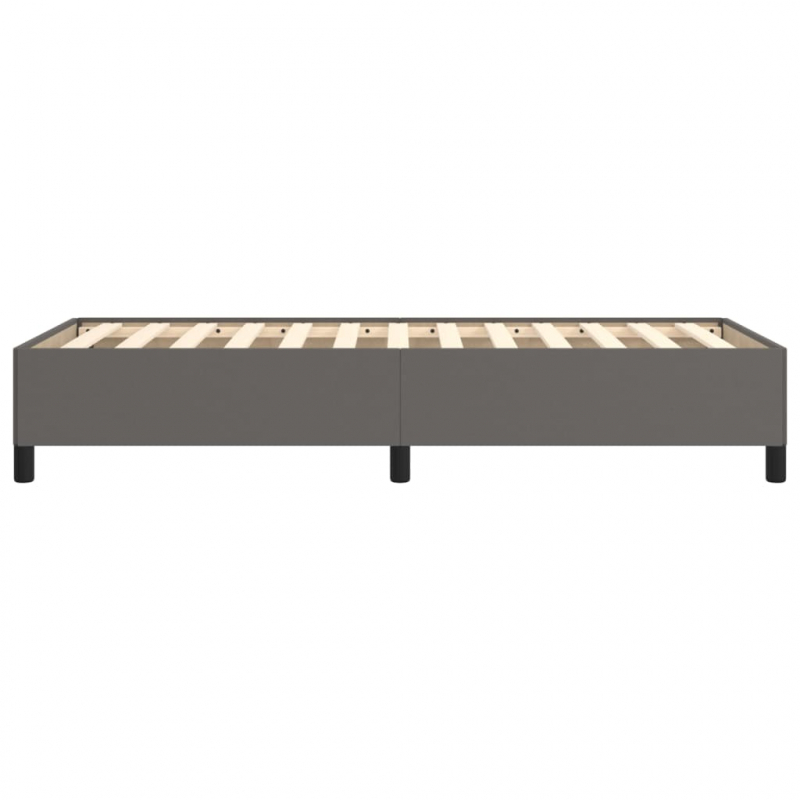 Bettgestell Grau 90x200 cm Kunstleder