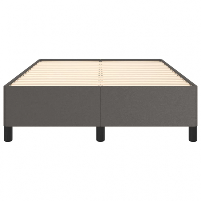 Bettgestell Grau 120x200 cm Kunstleder