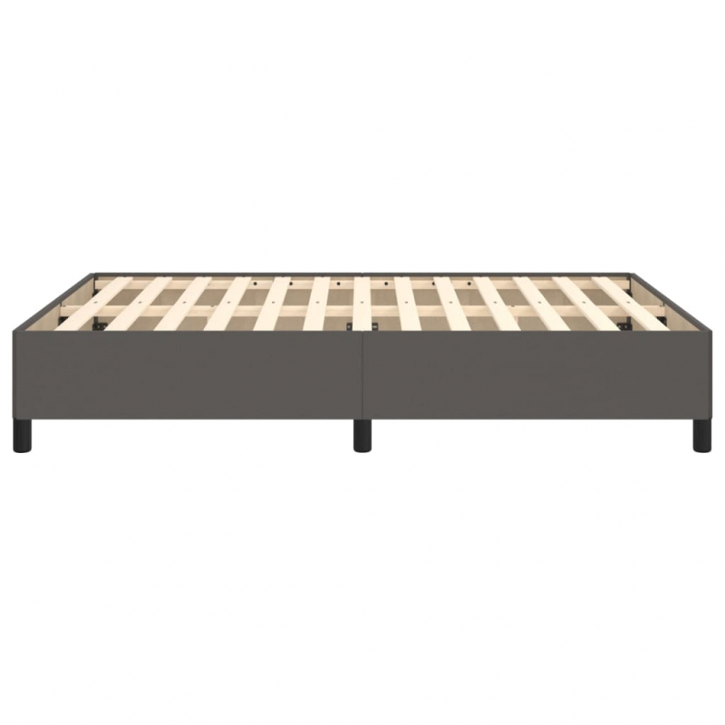 Bettgestell Grau 140x190 cm Kunstleder