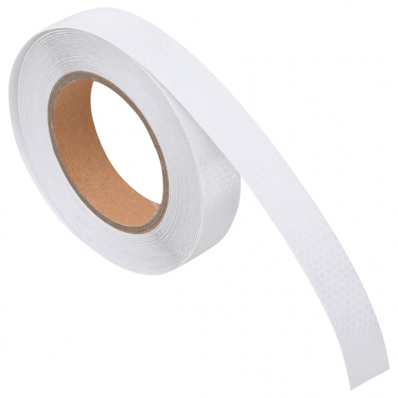 Reflektorband Weiß 2,5 cmx20 m PVC