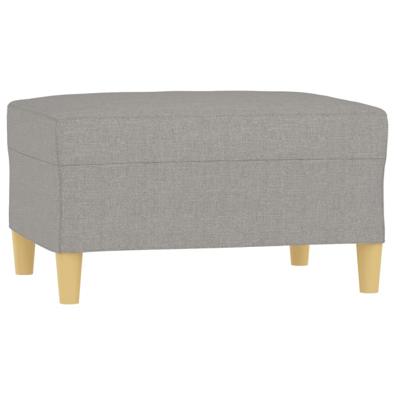 Fußhocker Hellgrau 70x55x41 cm Stoff